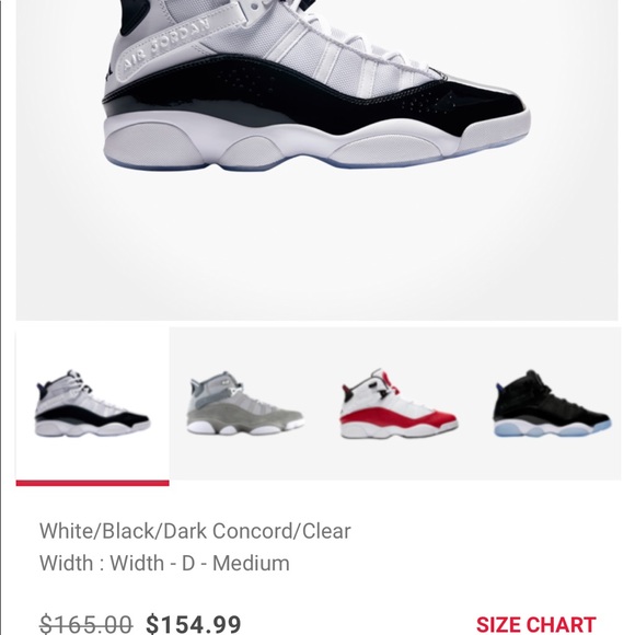 Black and White 6s Concord Rings - Picture 1 of 1